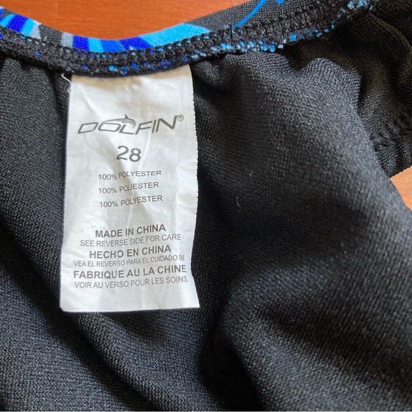 DOLFIN Reliance Bee Hive V Racer Back Blue Black White Womens Size 28 - Picture 15 of 16